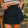 LORRY jupe short denim brut