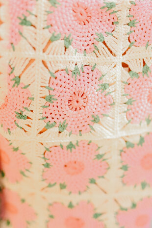 FREJA top en crochet écru/rose FREJA top en crochet écru/rose