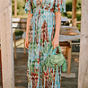 AZUR longue robe doré/bleu/choco AZUR longue robe doré/bleu/choco