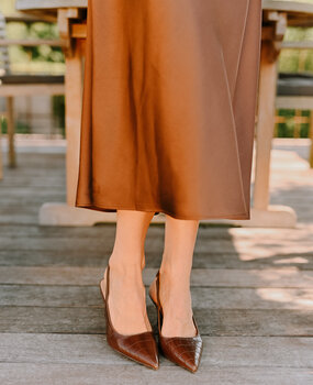 CLEOPHE sandale à talon brun CLEOPHE sandale à talon brun