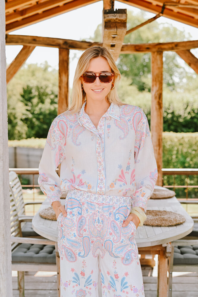 ALINA chemise blanc/rose ALINA chemise blanc/rose