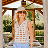LINNEA gilet en crochet blanc LINNEA gilet en crochet blanc