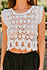 SOUMAYA top en crochet blanc