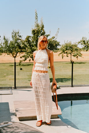 AMAIA longue jupe beige