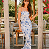AITANA longue robe bleu/blanc AITANA longue robe bleu/blanc