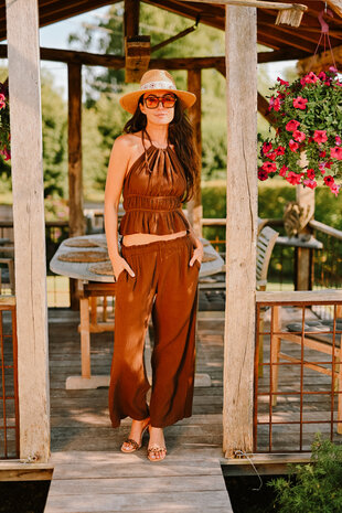 NAO pantalon fluide choco