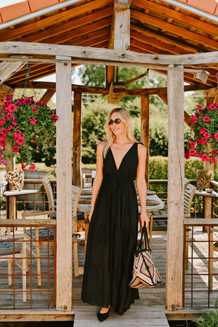 ASHLEY longue robe noire