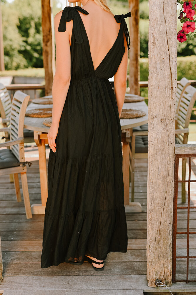 ASHLEY longue robe noire