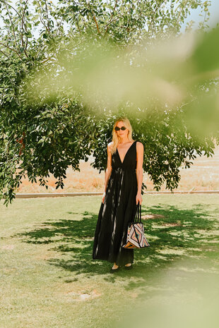 ASHLEY longue robe noire