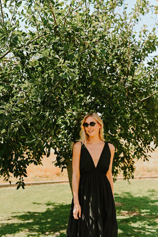 ASHLEY longue robe noire