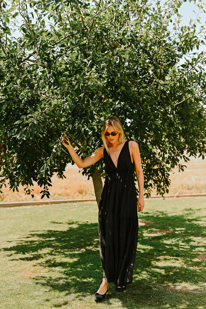 ASHLEY longue robe noire