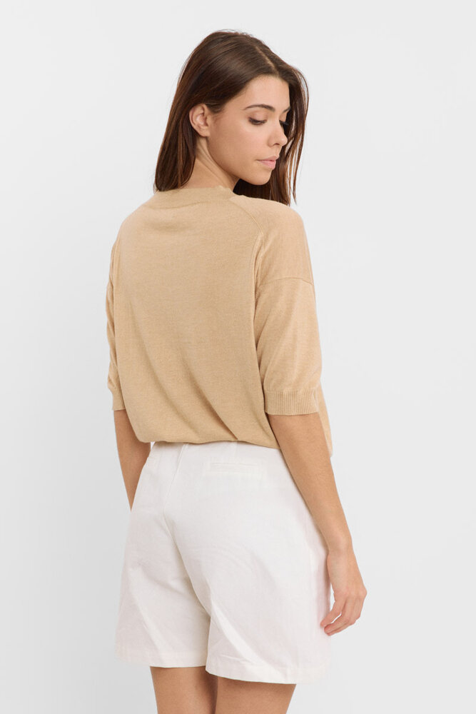 EVA pull manches courtes beige