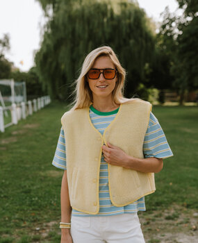 YELENE veste sans manches jaune