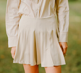 ALIDA jupe short beige