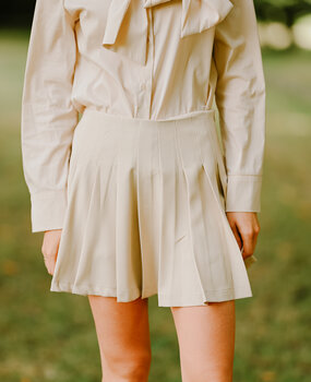 ALIDA jupe short beige