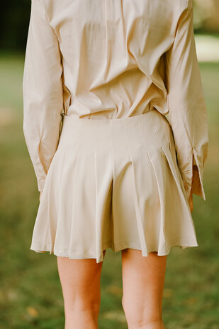 ALIDA jupe short beige