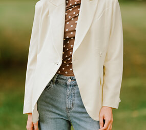 CHANA blazer jaune pâle