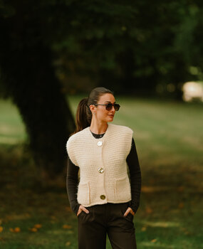 BETSY gilet jaune pâle