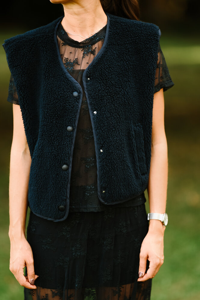 YELENE veste sans manches bleu marine YELENE veste sans manches bleu marine