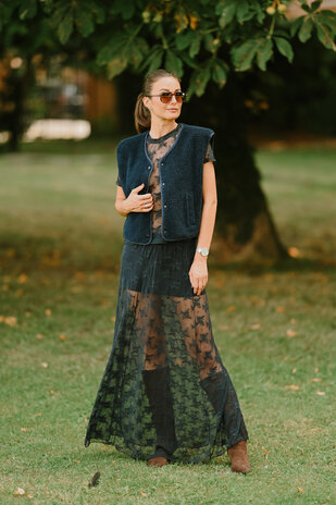 YELENE veste sans manches bleu marine YELENE veste sans manches bleu marine