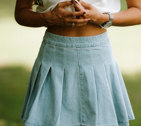 AKISA jupe bleu jean