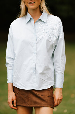 FLEURE chemise bleu ciel