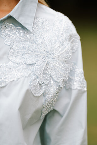 FLEURE chemise bleu ciel