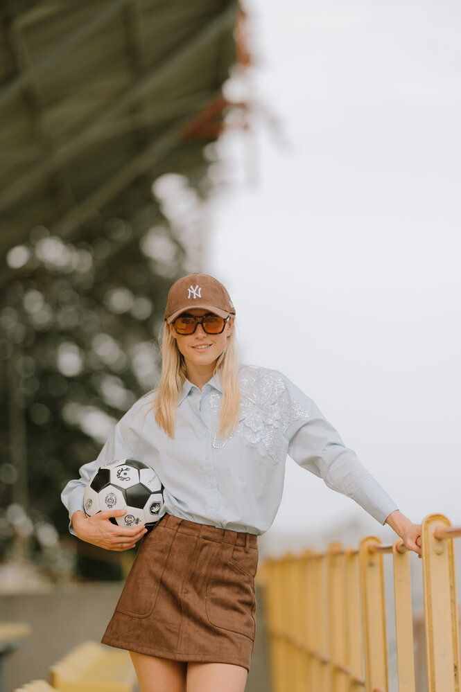 FLEURE chemise bleu ciel