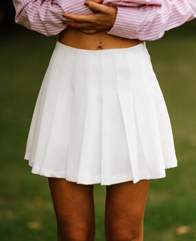 ALIDA jupe short blanc