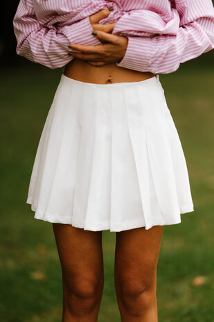 ALIDA jupe short blanc