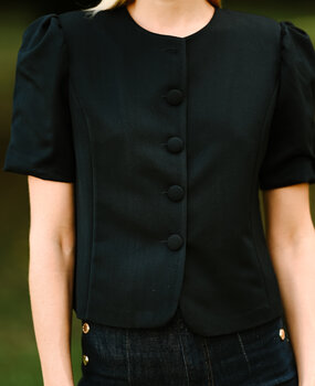 ADJOUA blouse bleu marine