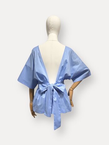 RANIA blouse bleu ciel