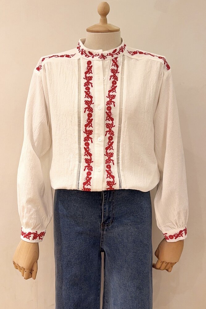 INGRID chemise blanc/rouge INGRID chemise blanc/rouge