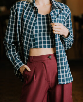 NIKITA chemise et top bleu marine