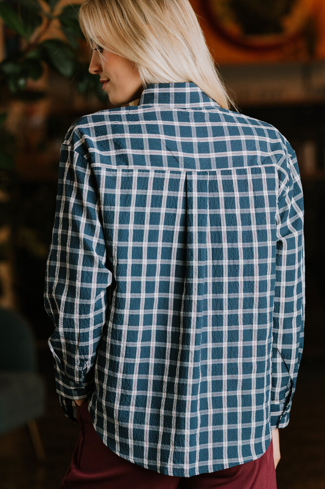 NIKITA chemise et top bleu marine