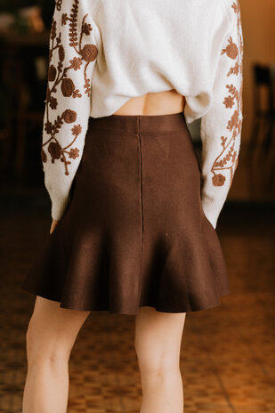 BERYL jupe courte choco BERYL jupe courte choco
