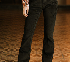 EMMA pantalon noir en velours