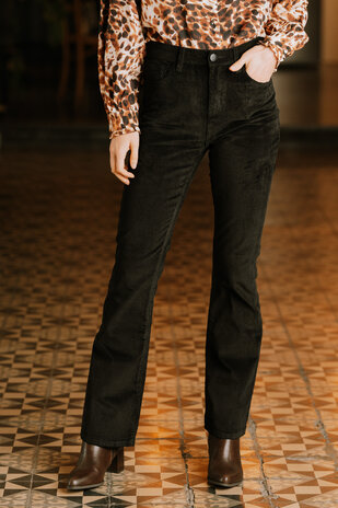 EMMA pantalon noir en velours EMMA pantalon noir en velours