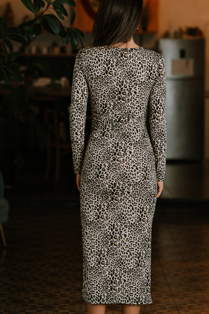 MARYSE longue robe léopard MARYSE longue robe léopard