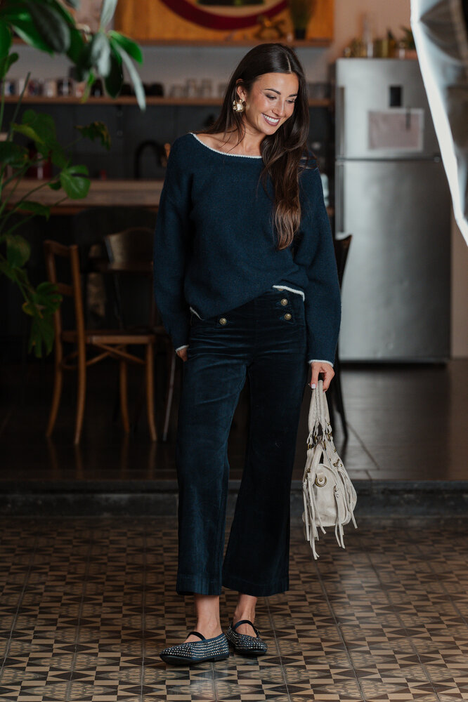 PARVATI jean velours bleu marine PARVATI jean velours bleu marine