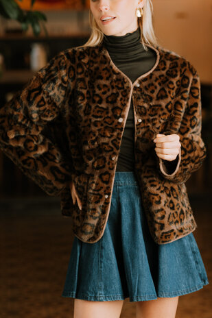 EGLANTINA manteau léopard