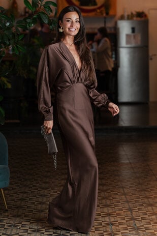 MOTOKO longue robe choco MOTOKO longue robe choco