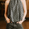 AMAE blouse noire à pois AMAE blouse noire à pois