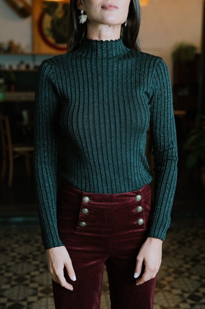 VALENCE t-shirt col roulé noir VALENCE t-shirt col roulé noir