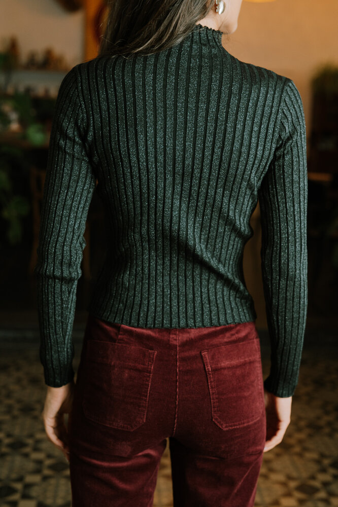 VALENCE t-shirt col roulé noir VALENCE t-shirt col roulé noir