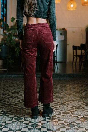 VICTORINE pantalon velours bordeaux VICTORINE pantalon velours bordeaux