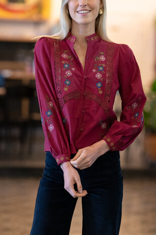 SIOBHAN chemise bordeaux