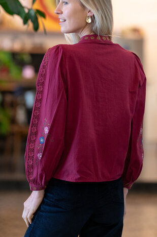 SIOBHAN chemise bordeaux