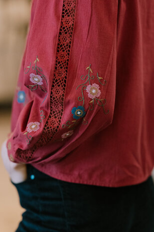 SIOBHAN chemise bordeaux