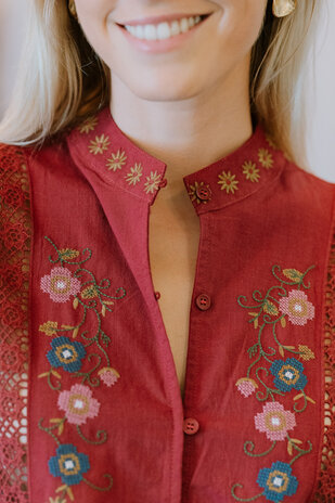 SIOBHAN chemise bordeaux